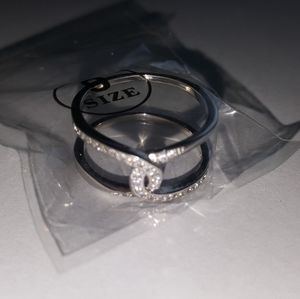 Sterling silver and gemstone ring